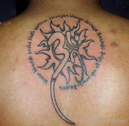 Om Tattoo On Back