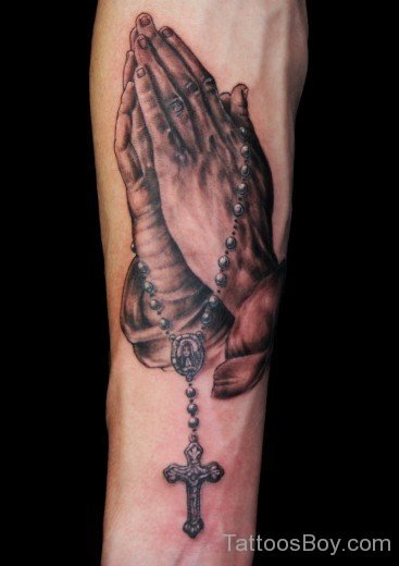 Awesome Praying Hand Tattoo