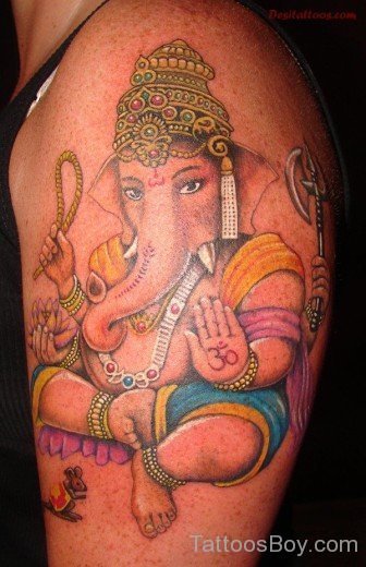 Religious Tattoo Design On Shoulder