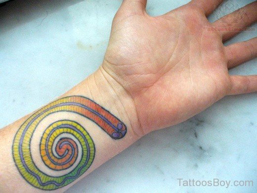 Spiral Tattoo On Wrist