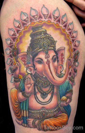 Attractive  Ganesha Tattoo Design