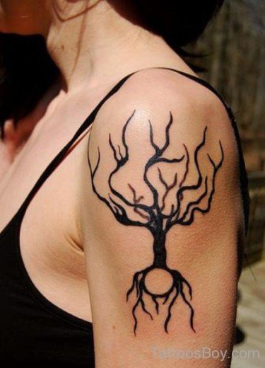 Tree Tattoo On Shoulder