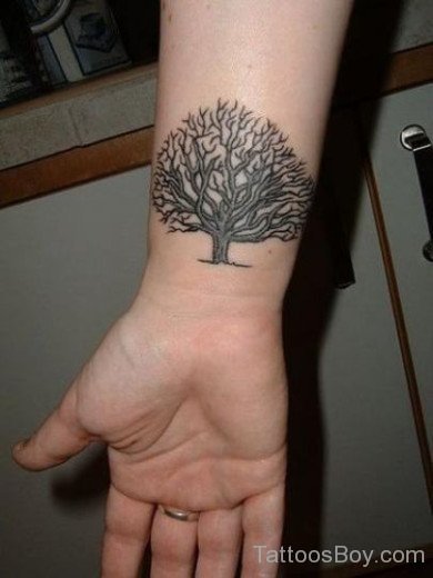 Tree Tattoo On Wrist