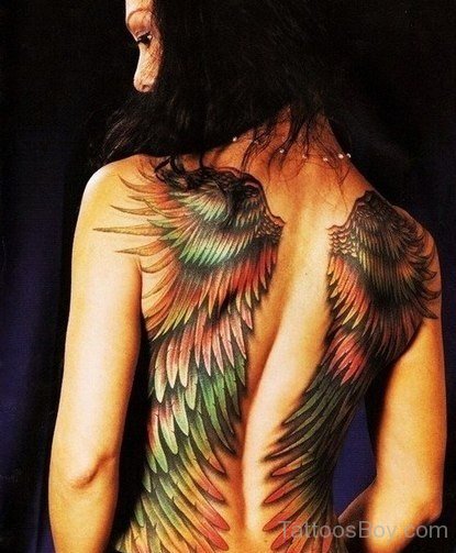 Wings Tattoo On Back Body