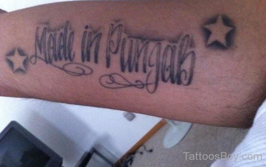 Word Tattoo Design On Arm