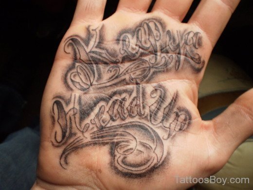 Awesome Word Tattoo Design