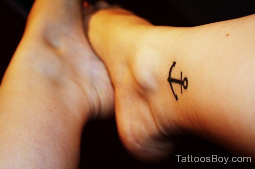 Anchor Tattoo Design On Ankle