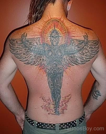 Angel Eeyore Tattoo On Back