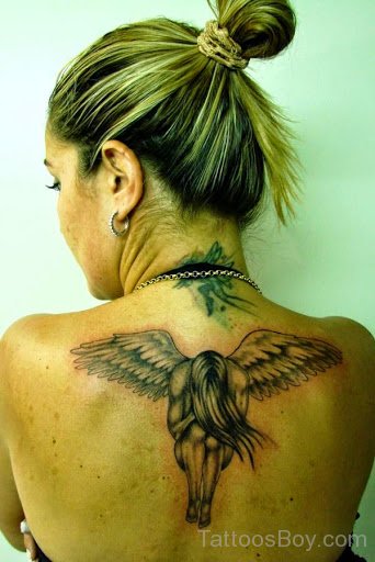 Angel Tattoo Design On Back