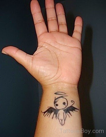 Angel Tattoo  On Wrist