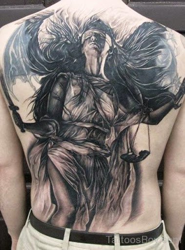 Angel Tattoo On Back