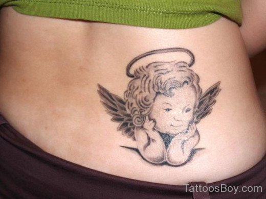 Angel Tattoo On Waist