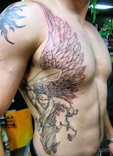 Angel Tattoos Design On Rib