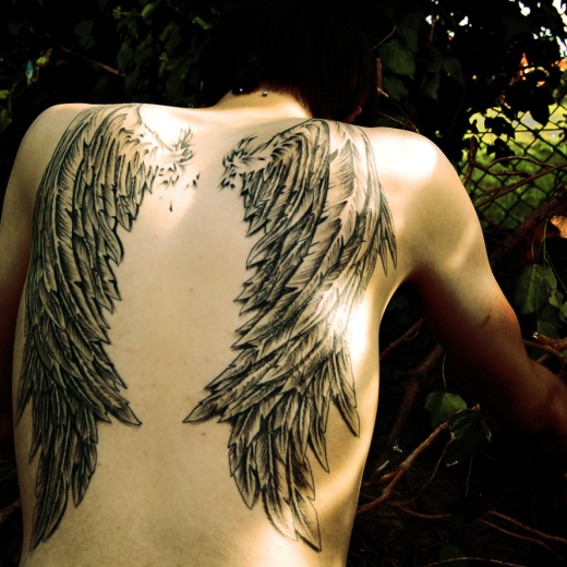 Angel Wing Tattoo On Back