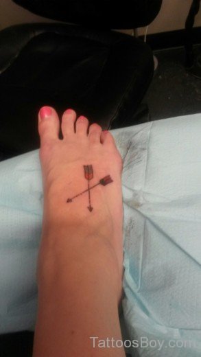 Arrow Tattoo On Foot