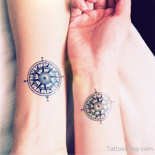 Compass Tattoo Design On Wrist