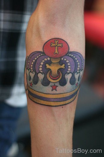 Attractive Crown Tattoo Design