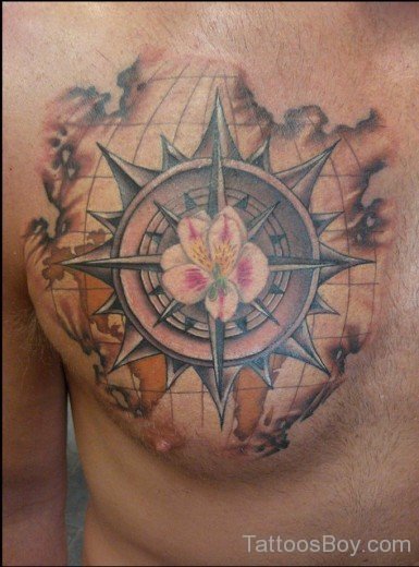 Awesome Compass Tattoo Design