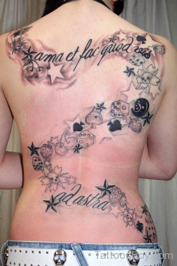 Word Tattoo Design On Back