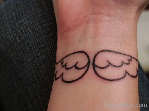 Wings Tattoo Design  On  Wrist 