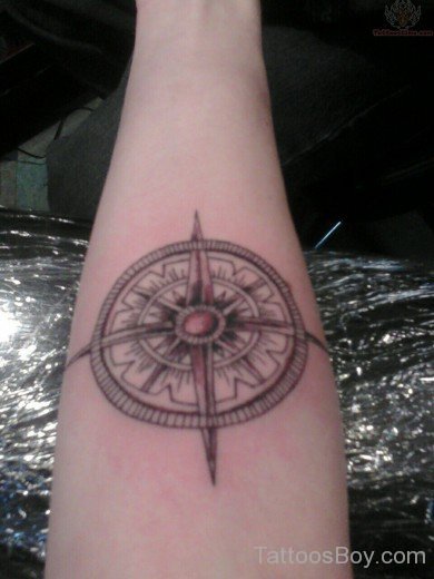 Awful Compass Tattoo Design
