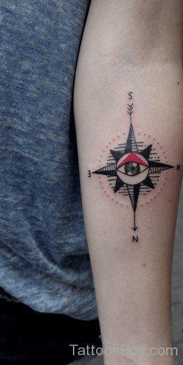 Compass Tattoo On Arm