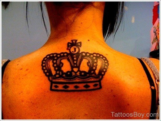  Crown Tattoo On Back
