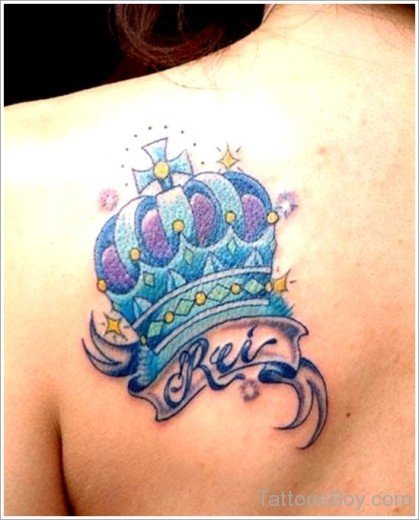 Colorful Crown Tattoo