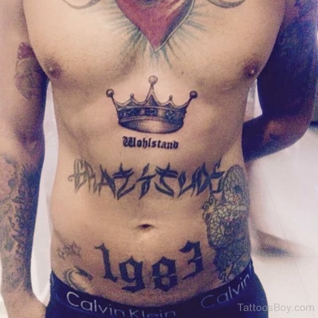 Colorful Crown Tattoo On Chest | Tattoo Designs, Tattoo Pictures