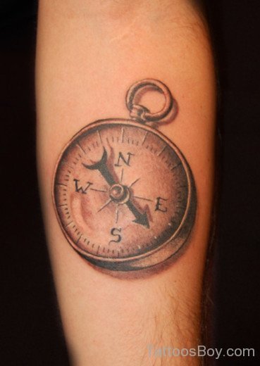 Compass Tattoo Design On Arm