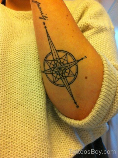Compass Tattoo On Arm..