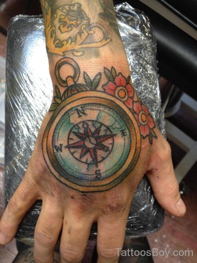 Compass Tattoo Design On Hand