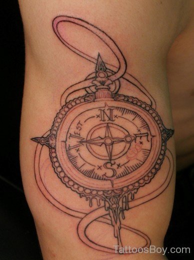 Nice Compass Tattoo Design