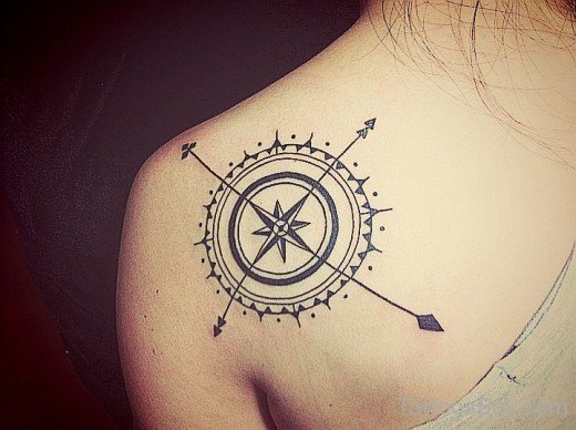 Attractive Compass Tattoo 