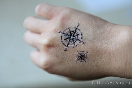 Compass Tattoo On Hand