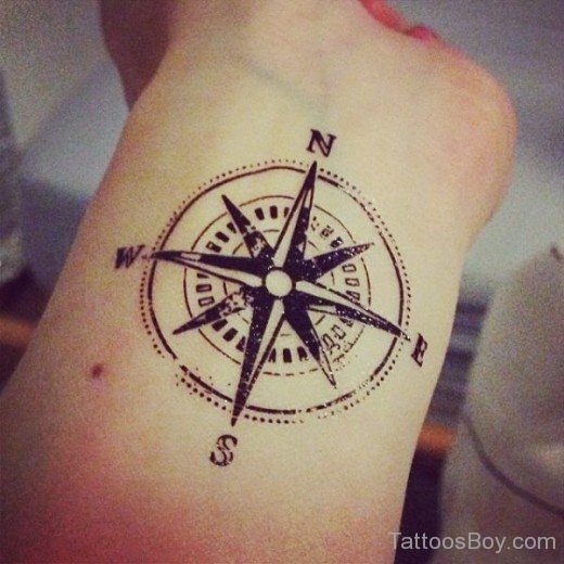 Compass Tattoo On Wrist