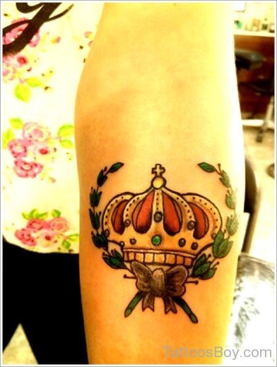 Crown Tattoo On Arm