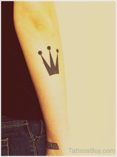 Awful Crown Tattoo On Arm