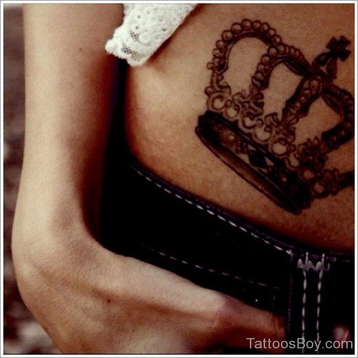 Crown Tattoo On Waist