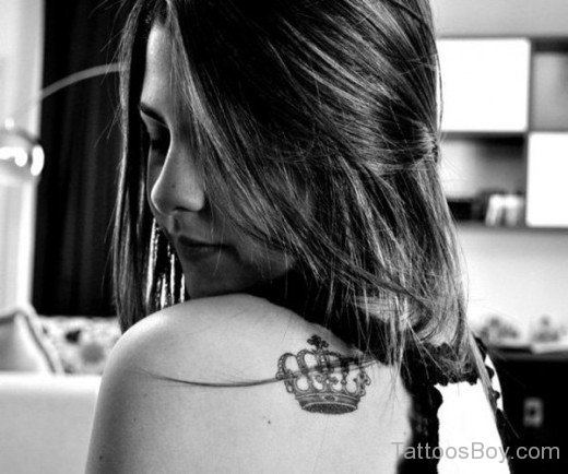 Crown Tattoo On Shoulder