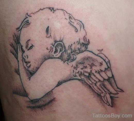 Angel Baby Tattoo Design