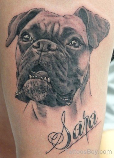 Dog Face Tattoo Design