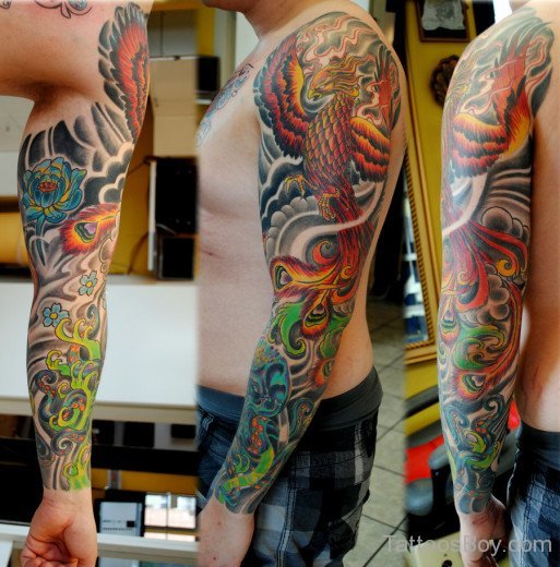Eagle Tattoo Design On Full Sleeve