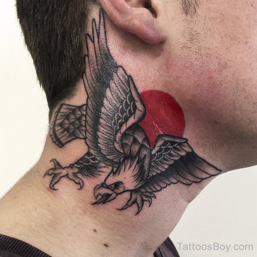 Eagle Tattoo On Neck