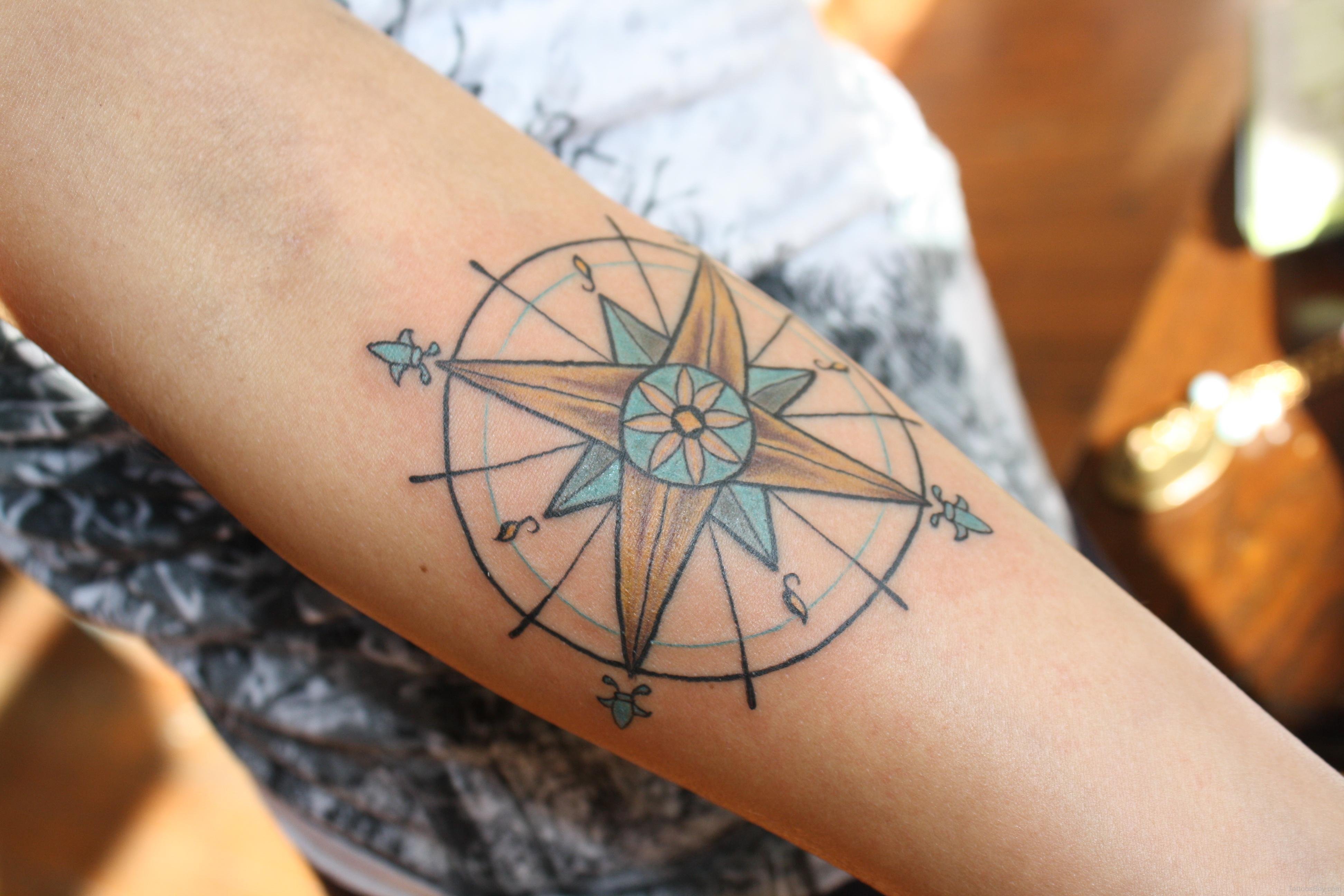Compass and Anchor Tattoo Design - wide 4