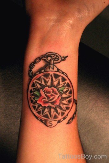  Compass Tattoo Design On Wrist