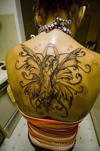 Fairy Angel Tattoo On Back