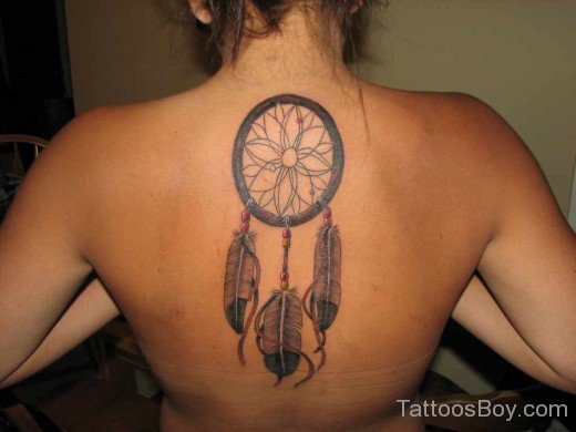 Feather Tattoo On Back