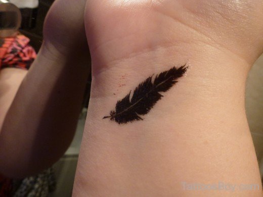 Elegant Feather Tattoo Design