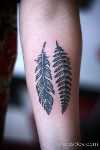 Fern Leaf Tattoo Design On Arm